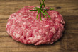 raw beef burger