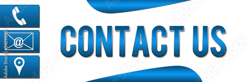 Illustration: Contact Us Banner Blue Contact Us Banner Blue