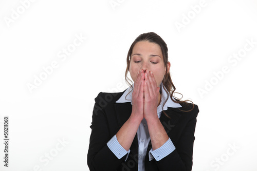 Photo: Woman yawning Woman yawning