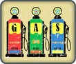 vintage gas o. gas station sign, vector
