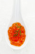 Caviar in spoon on ice