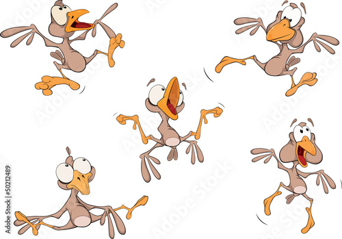 Vector: Sparrows. Clip-Art. Cartoon Sparrows. Clip-Art. Cartoon