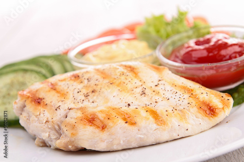 Photo: grilled chicken breast grilled chicken breast