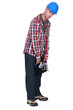 Man holding circular saw