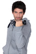 Man lifting a dumbbell