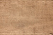 The two horizontal stitching on the burlap