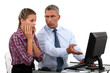 Boss angry with secretary