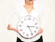 Sekretärin mit Uhr