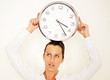 Sekretärin mit Uhr