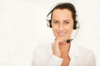 Sekretärin mit Headset
