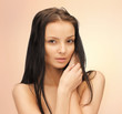 beautiful woman with long hair