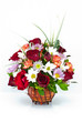 bright  flowers in basket