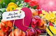 Muttertagskärtchen im Blumenstrauss