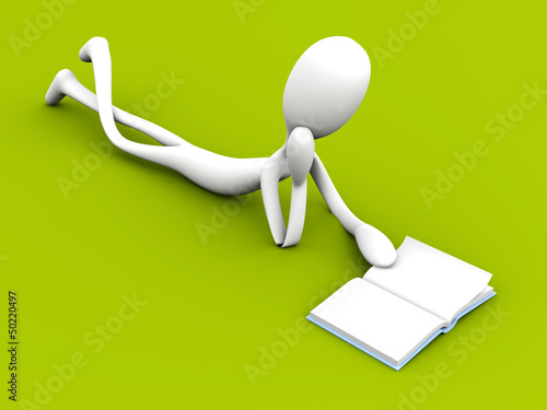 Illustration: Buch lesen Buch lesen