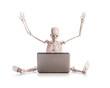 Foto: Skeleton working on laptop Skeleton working on laptop