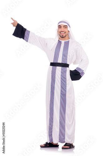 Photo: Arab man isolated on the white Arab man isolated on the white