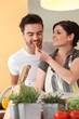 Couple in the kitchen