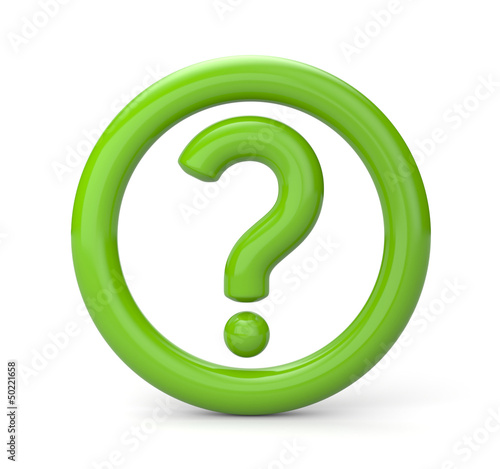 Illustration: Green question sign Green question sign