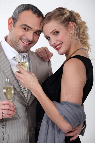 Photo: Couple enjoying a romantic evening together Couple enjoying a romantic evening together