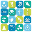 marine icons in squares