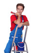 craftsman painter on a ladder