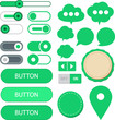 Flat web design elements.