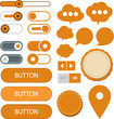 Flat web design elements.