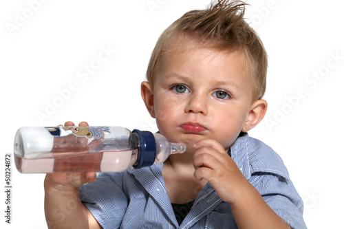 Photo: Baby with his bottle Baby with his bottle