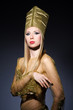 Young model in personification of egyptian beauty