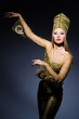 Young model in personification of egyptian beauty