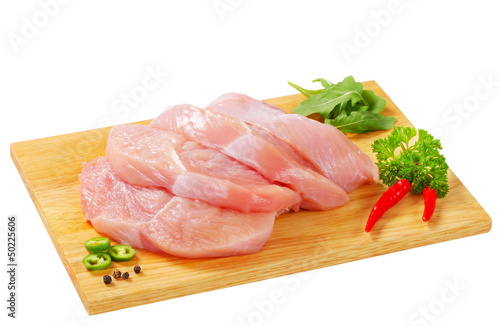 Photo: Raw turkey escalopes Raw turkey escalopes