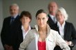 young businesswoman leader of a business team