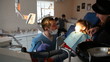 little girl in the dentist