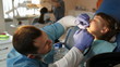 little girl in the dentist. Girl crying in pain
