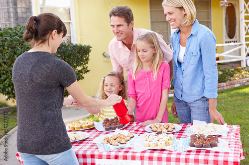 Photo: Family Running Charity Bake Sale Family Running Charity Bake Sale