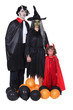 family celebrating Halloween