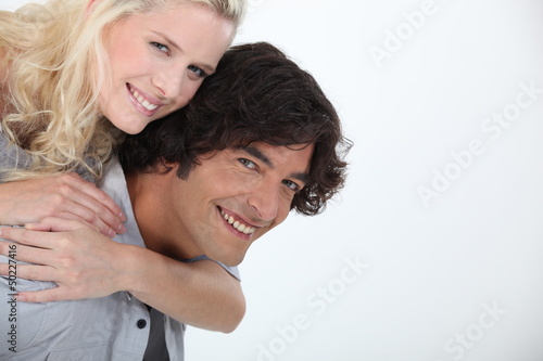 Photo: couple of lovers looking happy couple of lovers looking happy