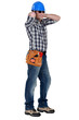 Tradesman wearing sunglasses