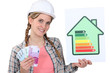 Woman holding cash