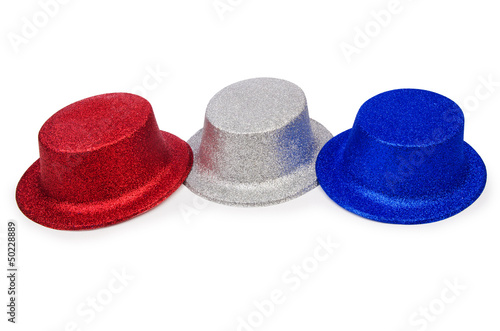 Photo: Party hats isolated on the white background Party hats isolated on the white background