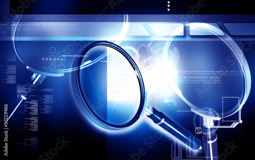 Illustration: magnifying glass magnifying glass