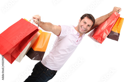 Photo: Man with shopping bags Man with shopping bags