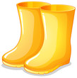 The yellow rubber boots