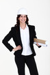Confident female architect