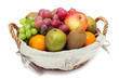 A small set of fruit in a basket