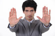 Forceful businessman