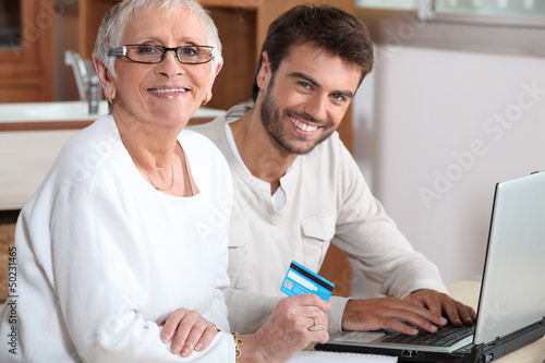 Photo: Help senior to buy online Help senior to buy online