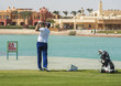 Golfer on a driving range