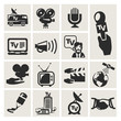Reporter. Set of icons vector