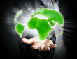 Photo: World in a hand close up World in a hand close up